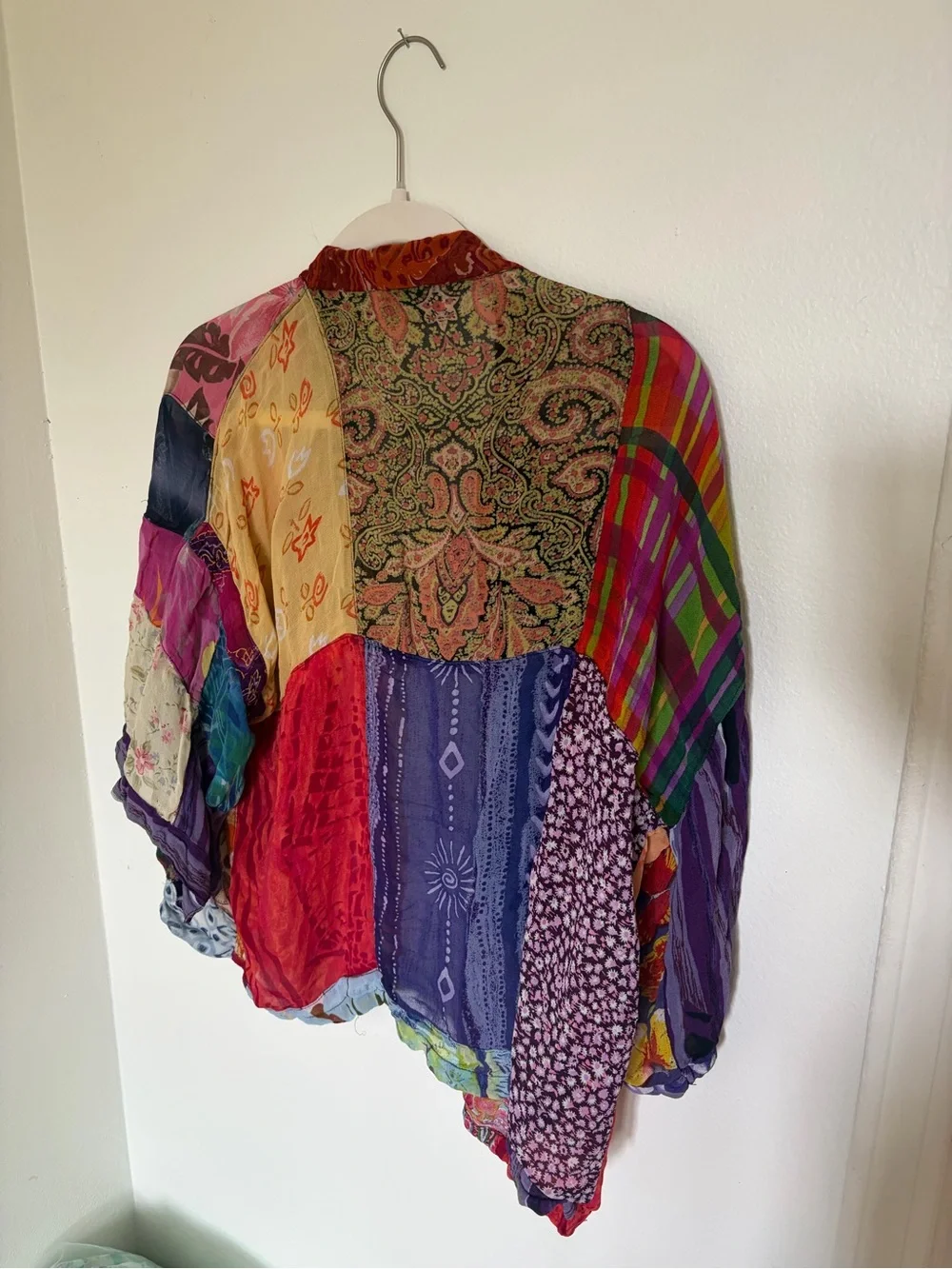 Sacred Threads Multicolor Patchwork Kimono-Style Jacket - Picture 3 of 5